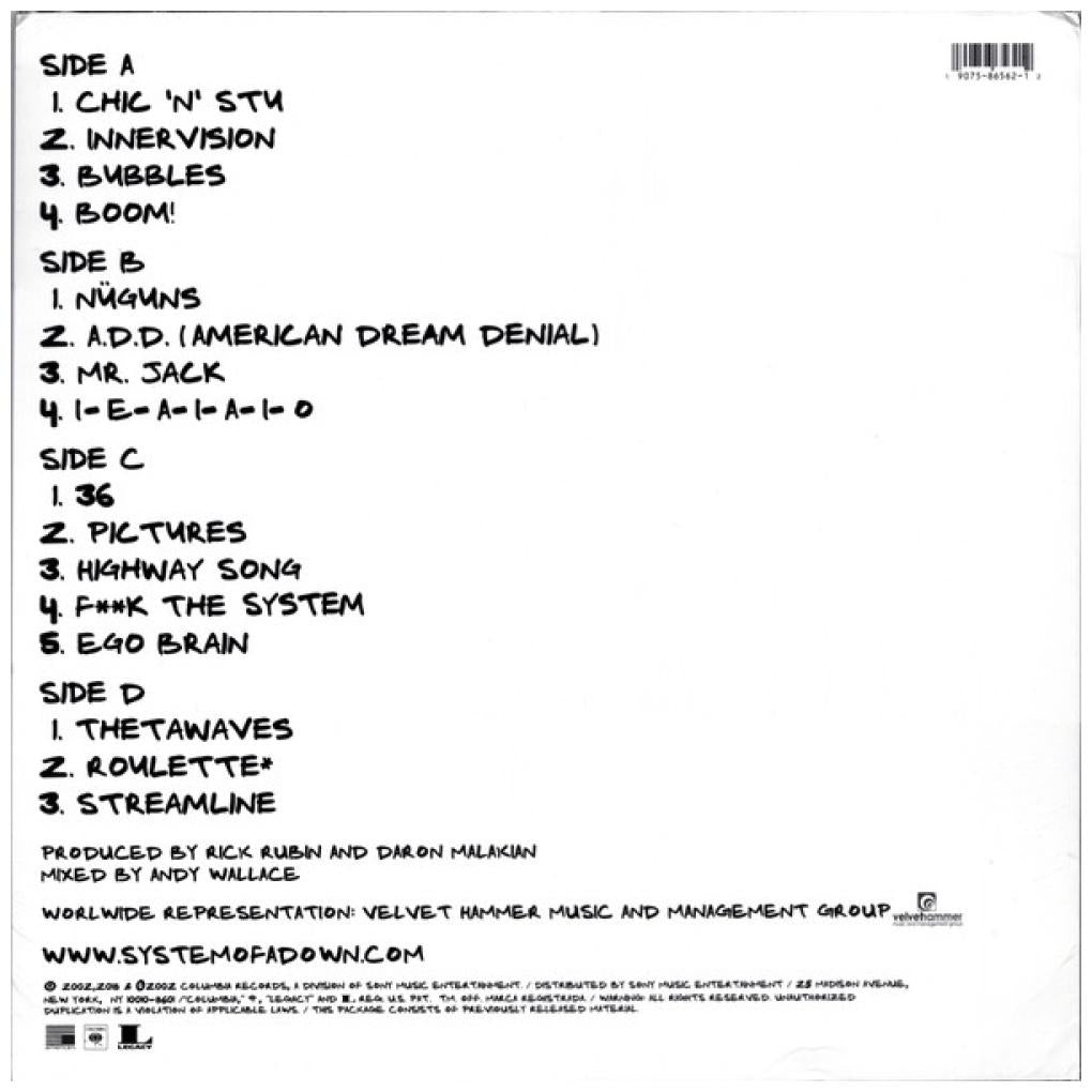 SYSTEM OF A DOWN - STEAL THIS ALBUM (2LP) | VINILO
