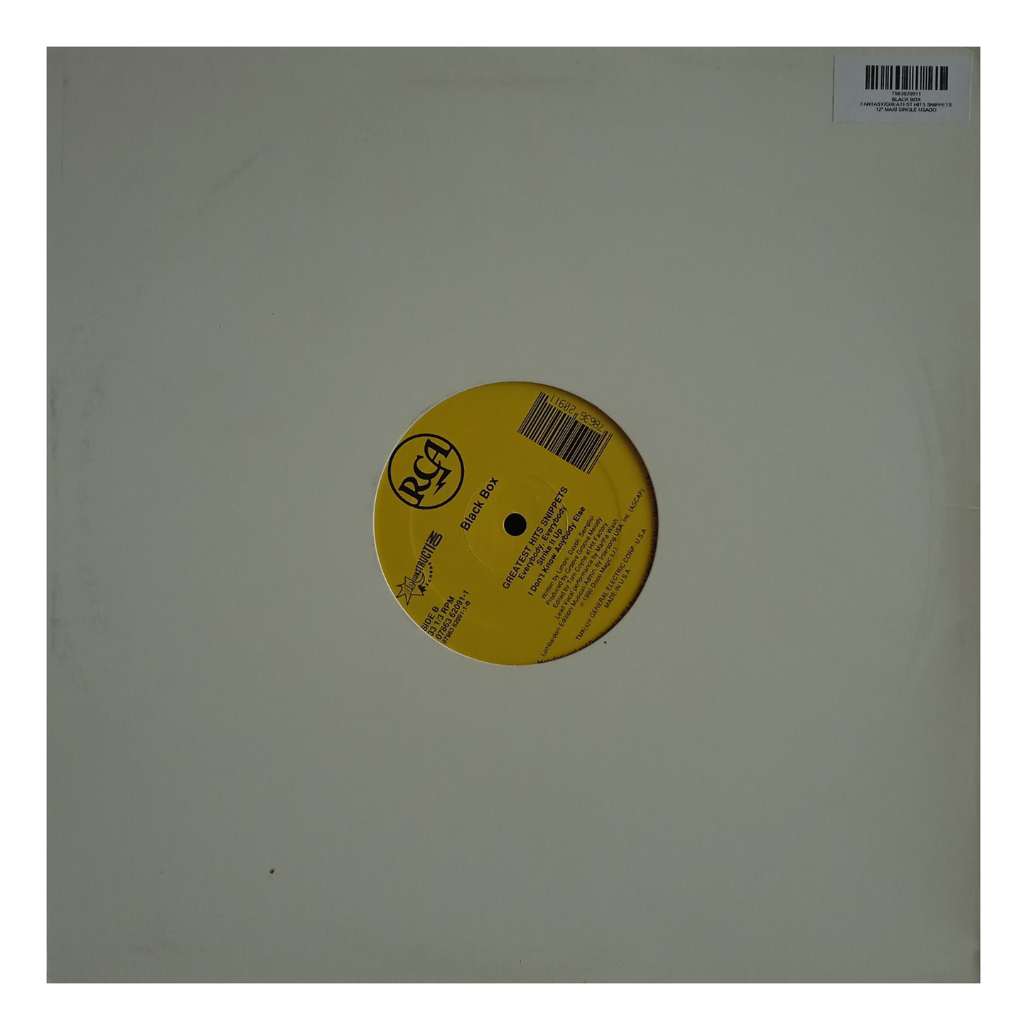BLACK BOX - FANTASY/GREATEST HITS SNIPPETS | 12" MAXI SINGLE USADO