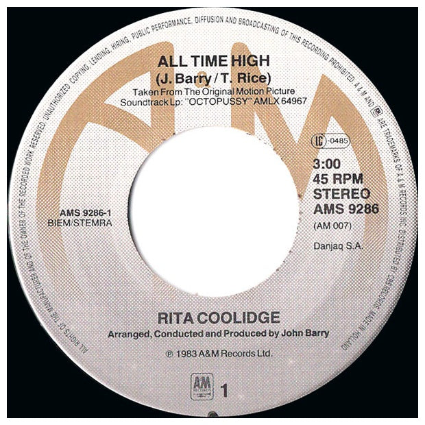 RITA COOLIDGE - ALL TIME HIGH | 7'' SINGLE VINILO USADO