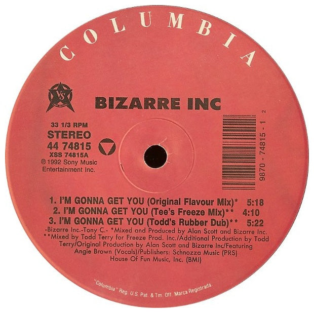 BIZARRE INC - I'M GONNA GET YOU | 12" MAXI SINGLE USADO