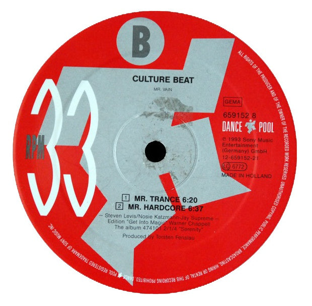 CULTURE BEAT - MR. VAIN (REMIXES) (LTD EDITION) | 12" MAXI SINGLE USADO