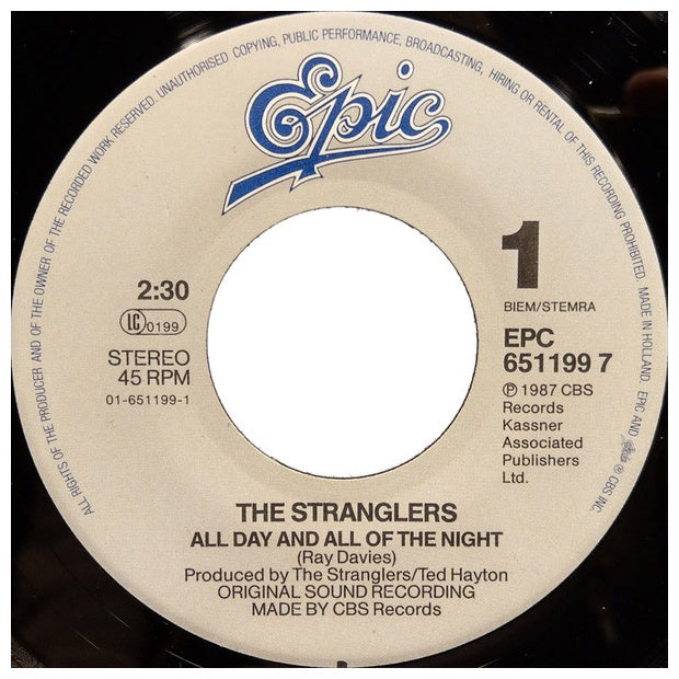 STRANGLERS - ALL DAY AND ALL OF THE NIGHT | 7'' SINGLE VINILO USADO