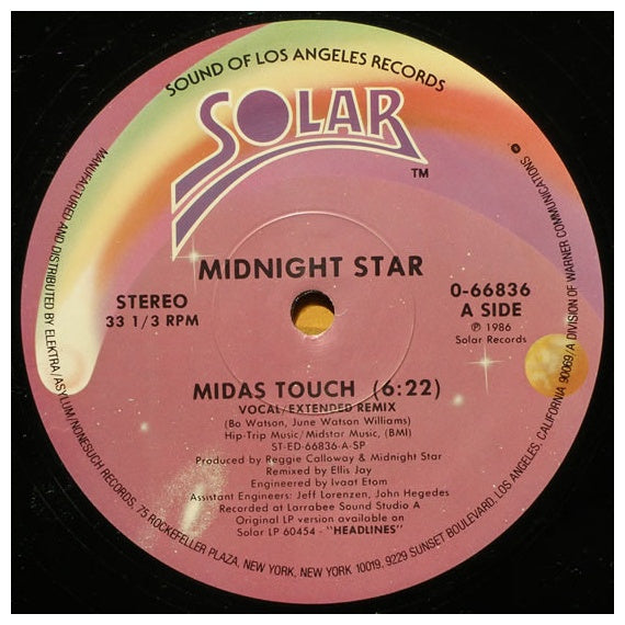 MIDNIGHT STAR - MIDAS TOUCH | 12" MAXI SINGLE USADO
