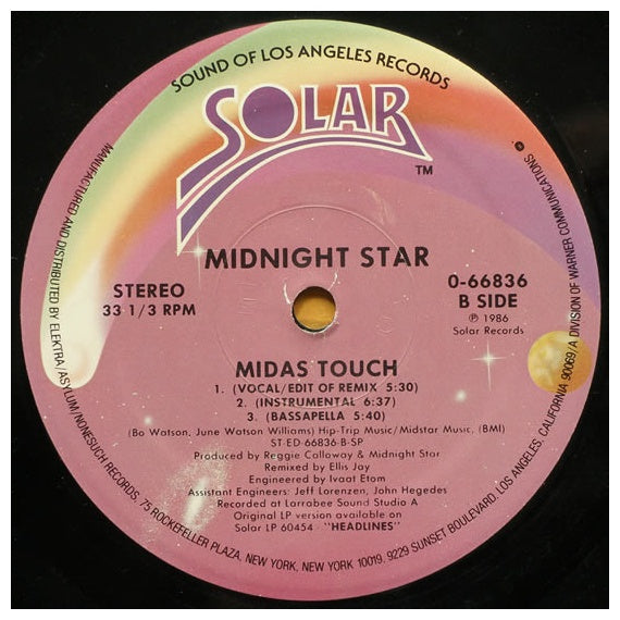 MIDNIGHT STAR - MIDAS TOUCH | 12" MAXI SINGLE USADO