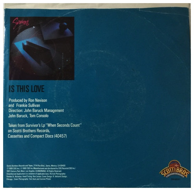 SURVIVOR - IS THIS LOVE | 7" SINGLE USADO