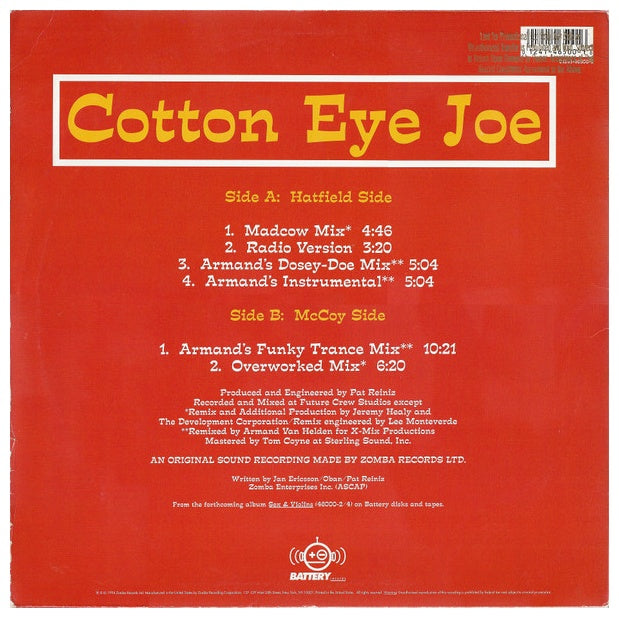 REDNEX - COTTON EYE JOE | 12'' MAXI SINGLE USADO