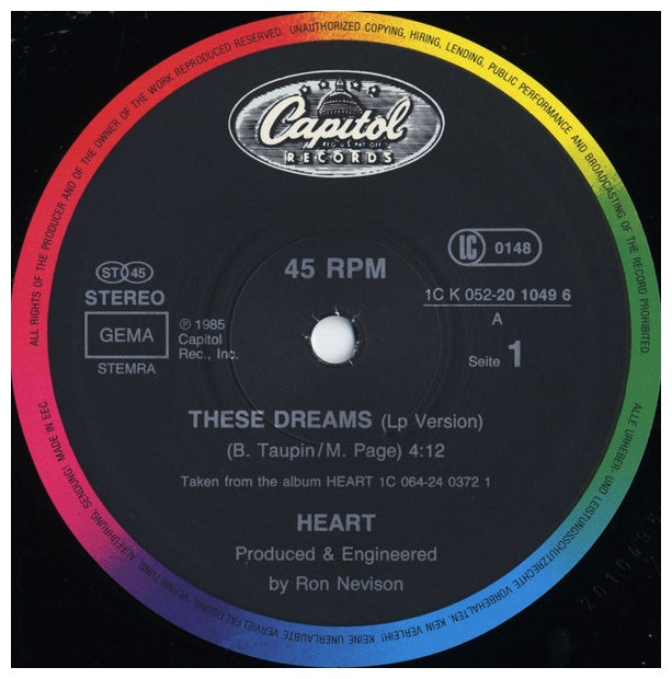 HEART - THESE DREAMS | 12'' MAXI SINGLE USADO