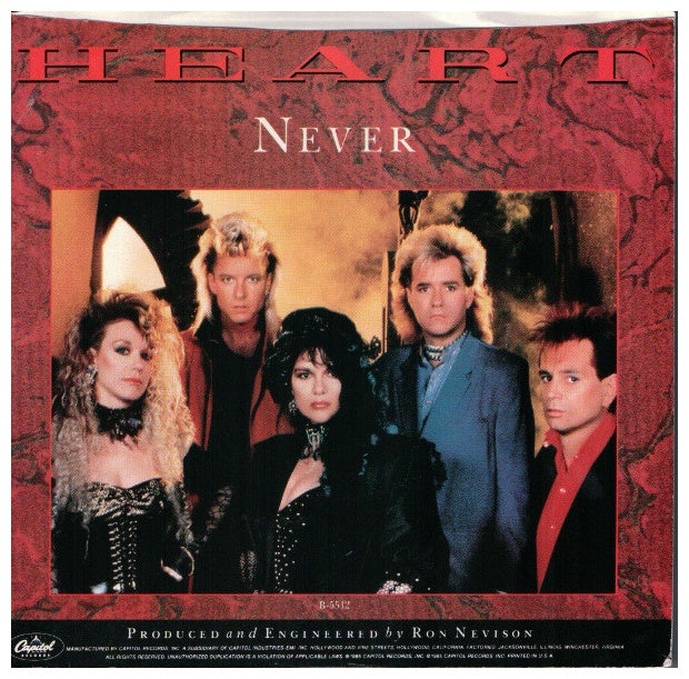 HEART - NEVER | 7" SINGLE VINILO USADO