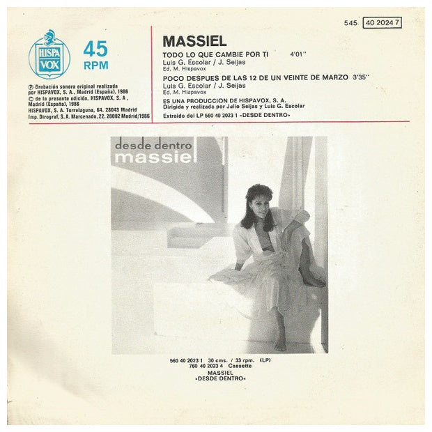 MASSIEL - TODO LO QUE CAMBIE POR TI | 7" SINGLE VINILO USADO