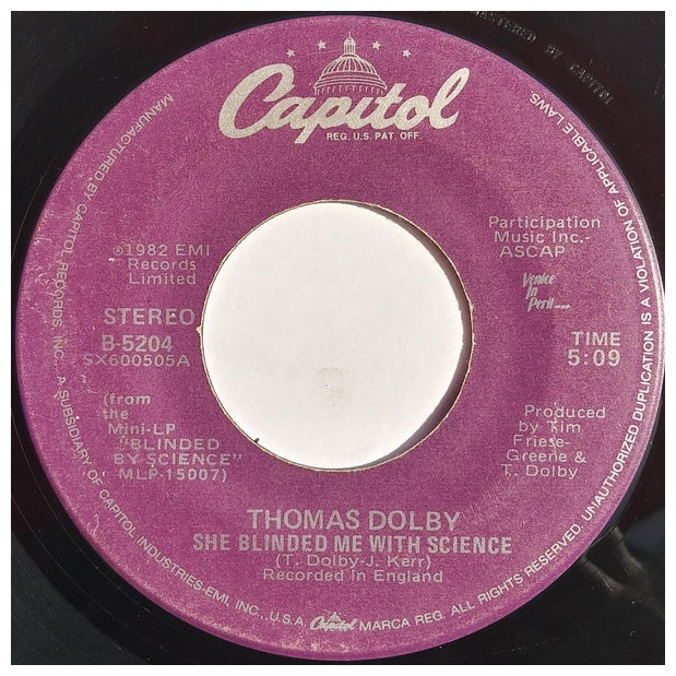 THOMAS DOLBY - SHE BLINDED ME WITH SCIENCE | 7" SINGLE USADO