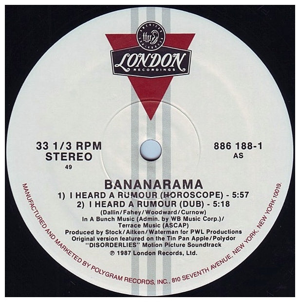 BANANARAMA - I HEARD A RUMOUR | 12" MAXI SINGLE USADO