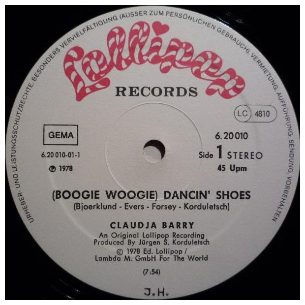 CLAUDJA BARRY - (BOOGIE WOOGIE) DANCIN' SHOES | 12'' MAXI SINGLE USADO