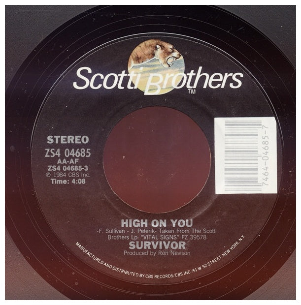 SURVIVOR - HIGH ON YOU | 7" SINGLE USADO