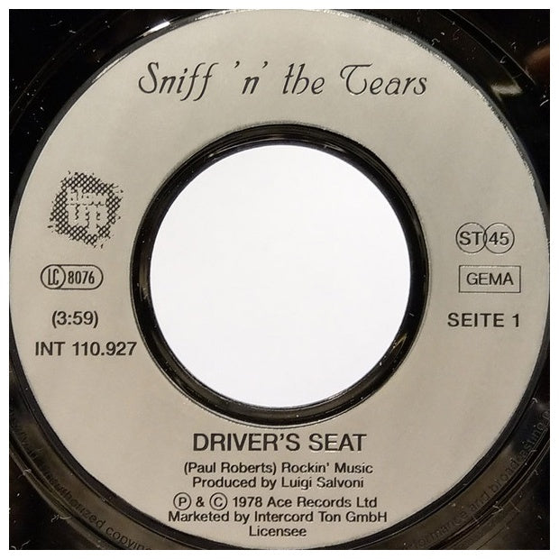 SNIFF 'N' THE TEARS - DRIVER'S SEAT | 7'' SINGLE VINILO USADO