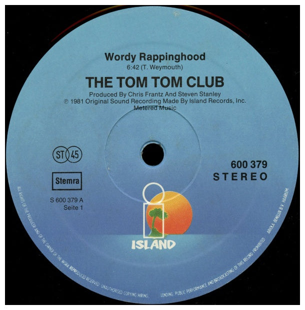 TOM TOM CLUB - WORDY RAPPINGHOOD | 12'' MAXI SINGLE USADO