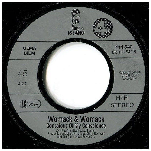 WOMACK & WOMACK - TEARSDROPS | 7'' SINGLE VINILO USADO