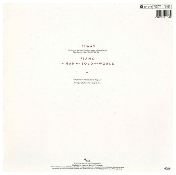 MIDGE URE - IF I WAS | 12" MAXI SINGLE USADO
