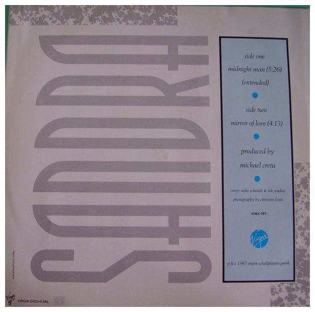 SANDRA - MIDNIGHT MAN | 12" MAXI SINGLE USADO