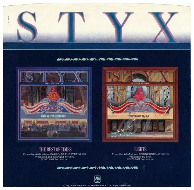 STYX - THE BEST OF TIMES | 7" SINGLE USADO