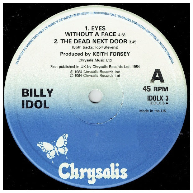 BILLY IDOL - EYES WITHOUT A FACE | 12'' MAXI SINGLE USADO