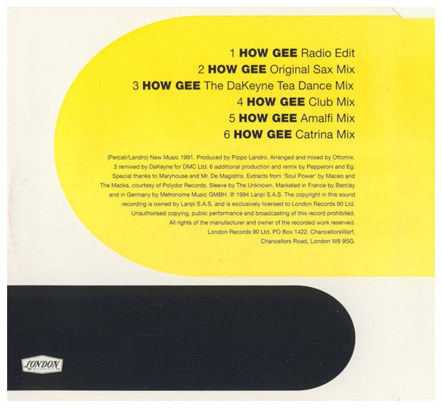 BLACK MACHINE - HOW GEE | CD SINGLE USADO
