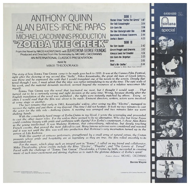 ZORBA THE GREEK - O.S.T. (MIKIS THEODORAKIS) | VINILO USADO