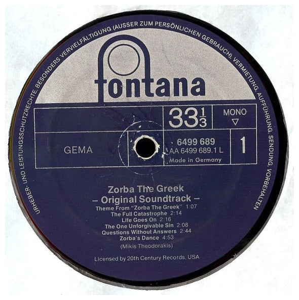 ZORBA THE GREEK - O.S.T. (MIKIS THEODORAKIS) | VINILO USADO