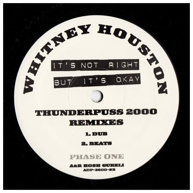 WHITNEY HOUSTON - IT'S NOT RIGHT BUT IT'S OK (REMIXES 2000) | 12" MAXI SINGLE USADO