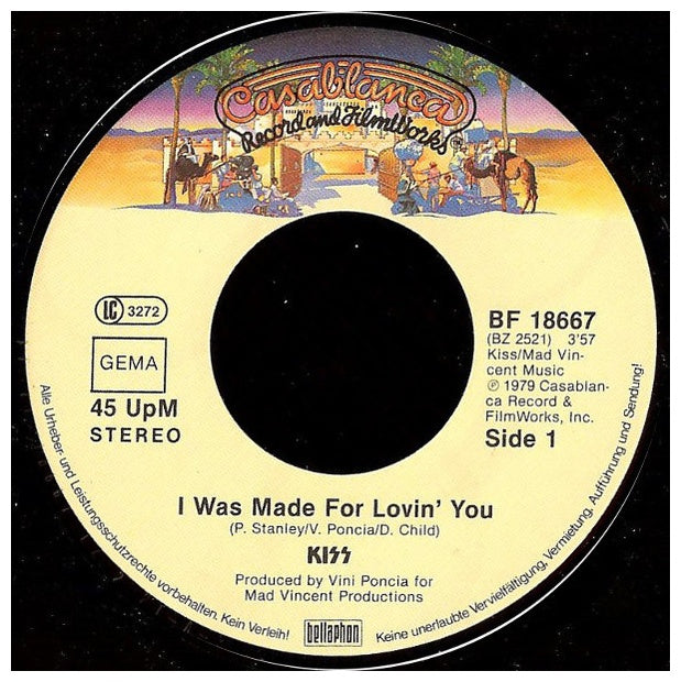 KISS - I WAS MADE FOR LOVIN' YOU | 7'' SINGLE VINILO USADO