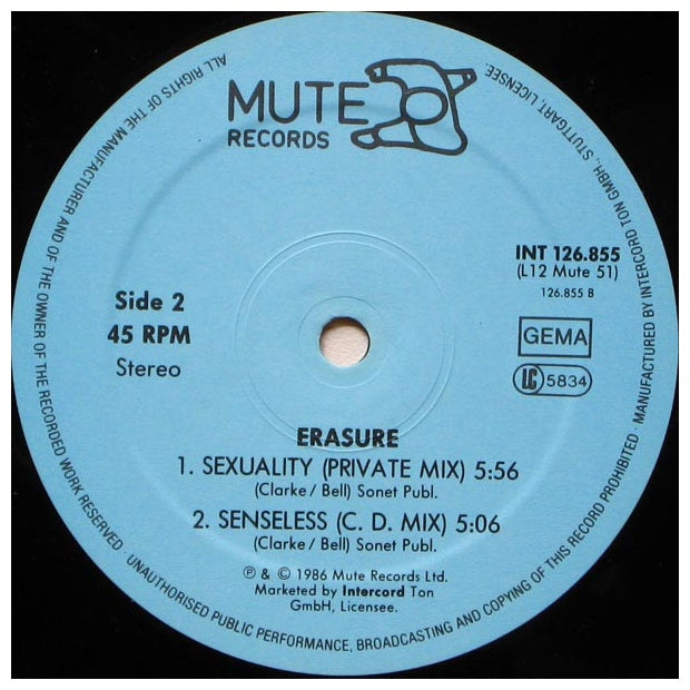ERASURE - SOMETIMES(SHIVER MIX) | 12" MAXI SINGLE USADO