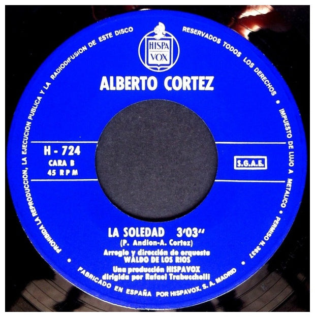 ALBERTO CORTEZ - NO SOY DE AQUÍ | 7" SINGLE VINILO USADO