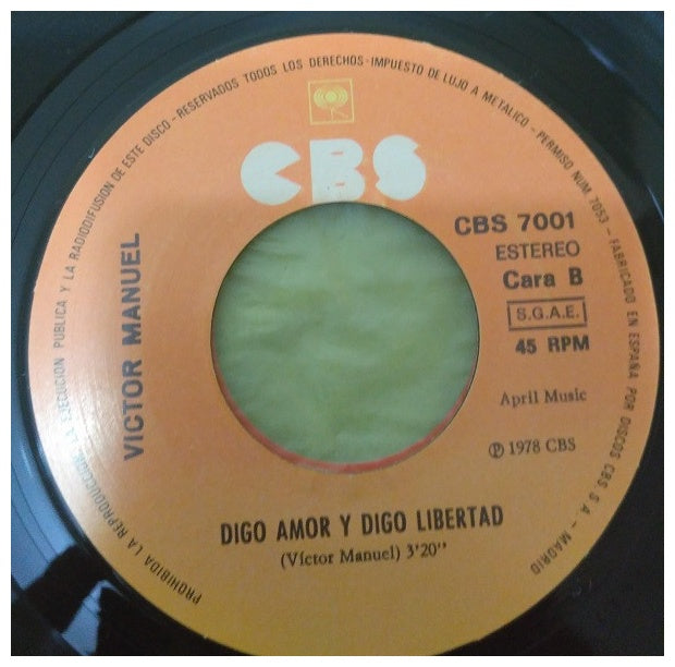 VICTOR MANUEL - SOLO PIENSO EN TI | 7" SINGLE VINILO USADO