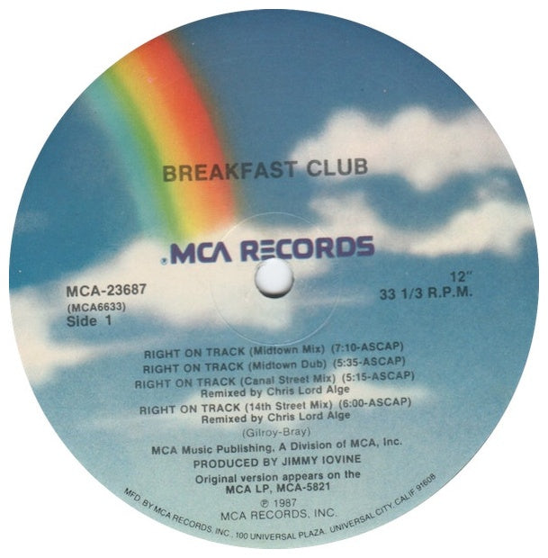 BREAKFAST CLUB - RIGHT ON TRACK | 12" MAXI SINGLE USADO