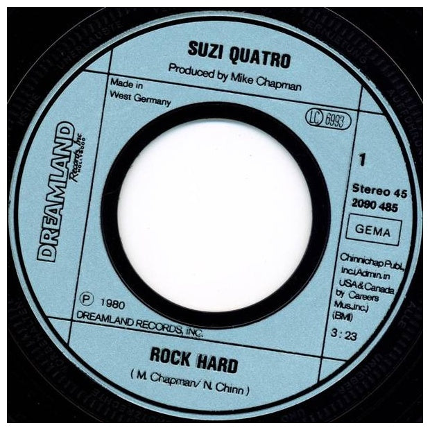 SUZI QUATRO - ROCK HARD | 7'' SINGLE VINILO USADO