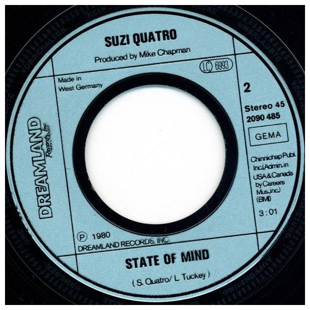 SUZI QUATRO - ROCK HARD | 7'' SINGLE VINILO USADO