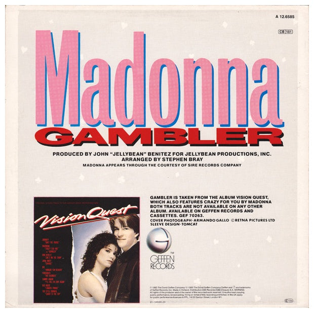 MADONNA - GAMBLER | 12" MAXI SINGLE USADO