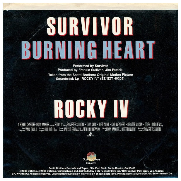 SURVIVOR - BURNING HEART | 7" SINGLE USADO