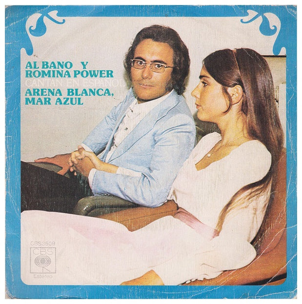 ALBANO Y ROMINA POWER - ARENA BLANCA, MAR AZUL | 7" SINGLE VINILO USADO