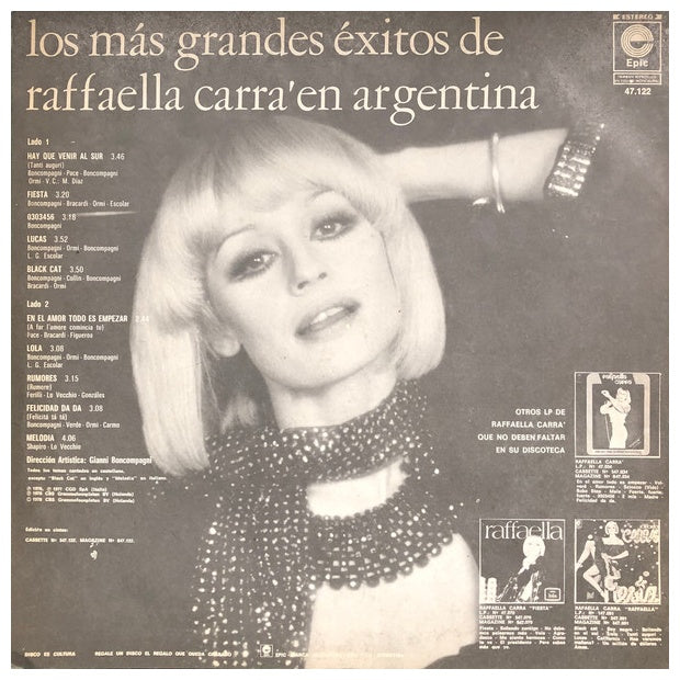 RAFFAELLA CARRÁ - LOS MAS GRANDES EXITOS | VINILO USADO