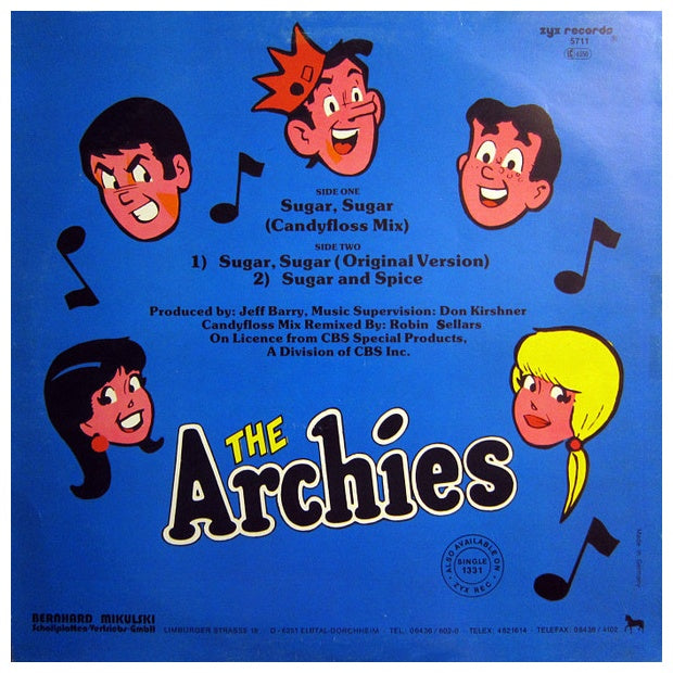 THE ARCHIES - SUGAR, SUGAR | 12" MAXI SINGLE USADO