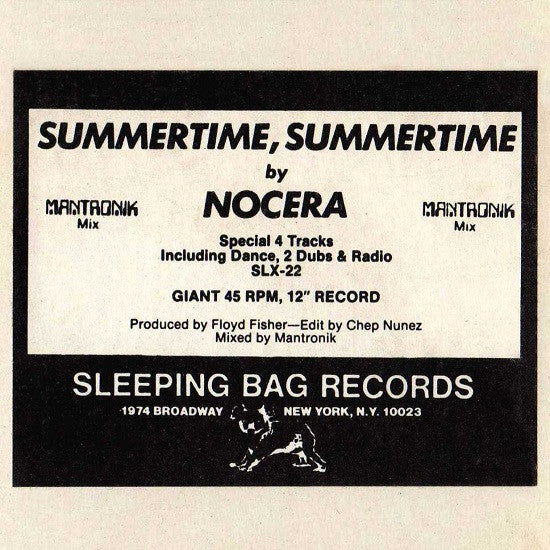 NOCERA - SUMMERTIME,SUMMERTIME (PROMO) | 12'' MAXI SINGLE USADO