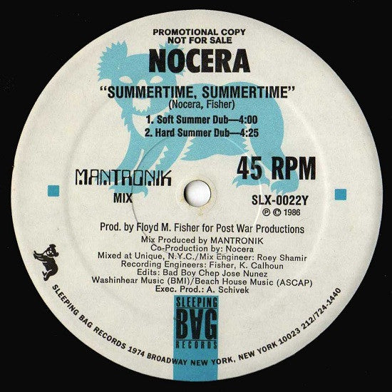 NOCERA - SUMMERTIME,SUMMERTIME (PROMO) | 12'' MAXI SINGLE USADO