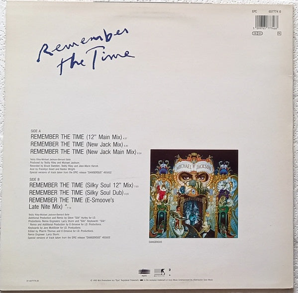 MICHAEL JACKSON - REMEMBER THE TIME | 12" MAXI SINGLE USADO