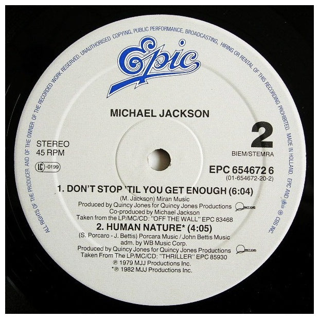 MICHAEL JACKSON - DON´T STOP TIL YOU GET ENOUGH | 12" MAXI SINGLE USADO