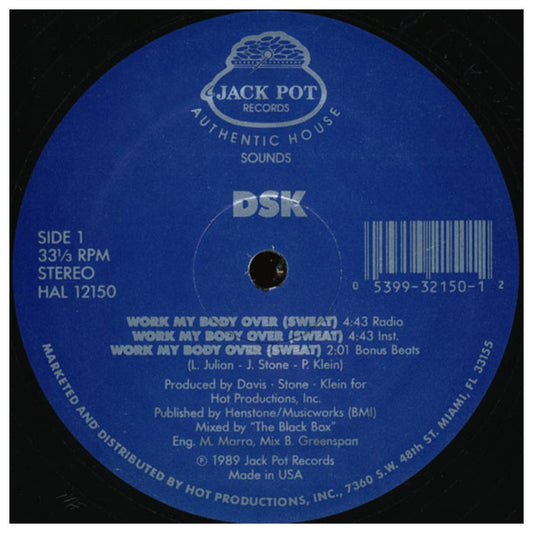 DSK - WORK MY BODY OVER | 12" MAXI SINGLE VINILO