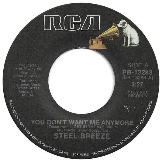 STEEL BREEZE - YOU DON'T WANT ME ANYMORE | 7" SINGLE VINILO USADO