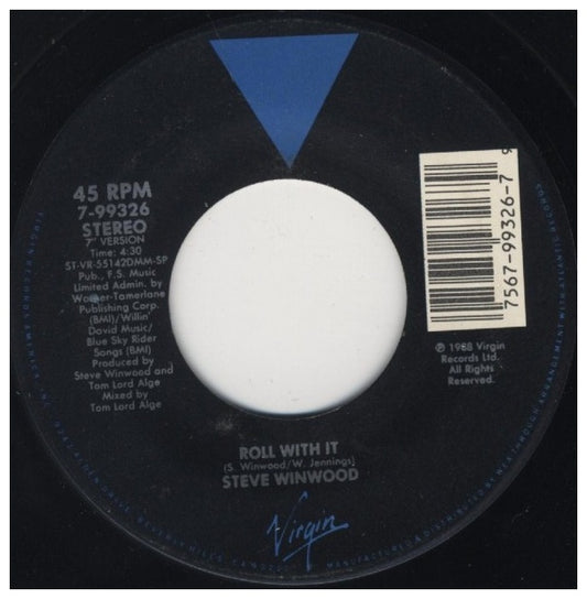 STEVE WINWOOD - ROLL WITH IT | 7" SINGLE VINILO USADO