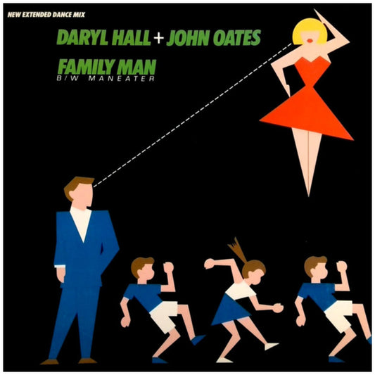 DARYL HALL & JOHN OATES - FAMILY MAN/MANEATER | 12" MAXI SINGLE VINILO