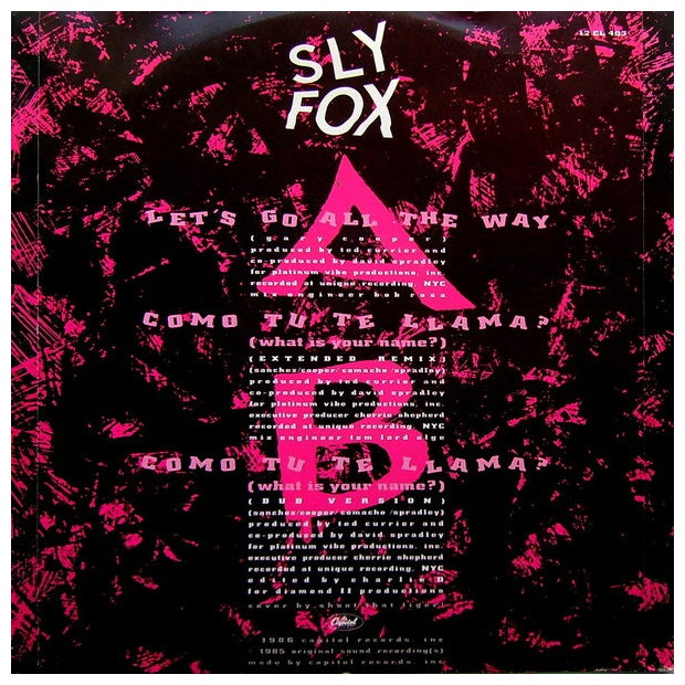 SLY FOX - LET'S GO ALL THE WAY | 12" MAXI SINGLE USADO