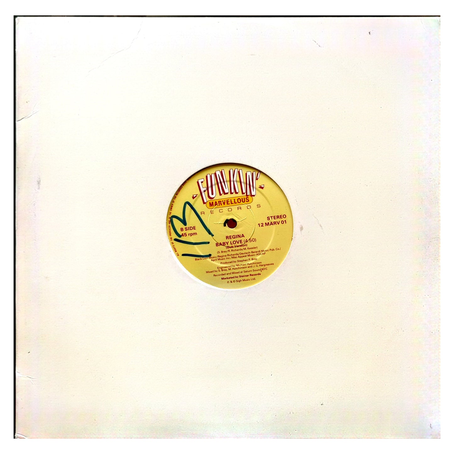 REGINA - BABY LOVE | 12" MAXI SINGLE USADO